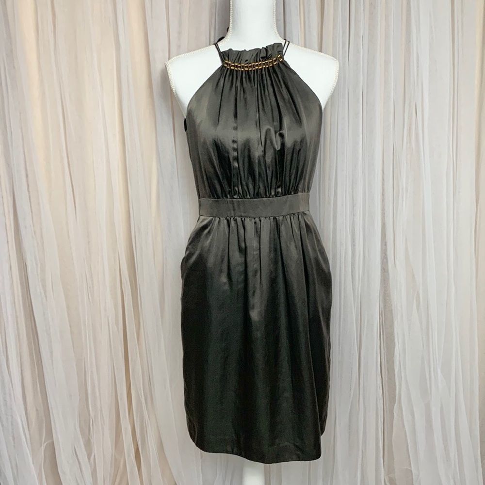 Cynthia Steffe brown silk blend dress
